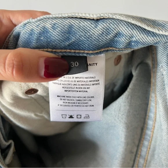 Citizens of Humanity Ayla Baggy Cuffed Crop Jeans Skylight Blue Size 30 - Picture 8 of 10